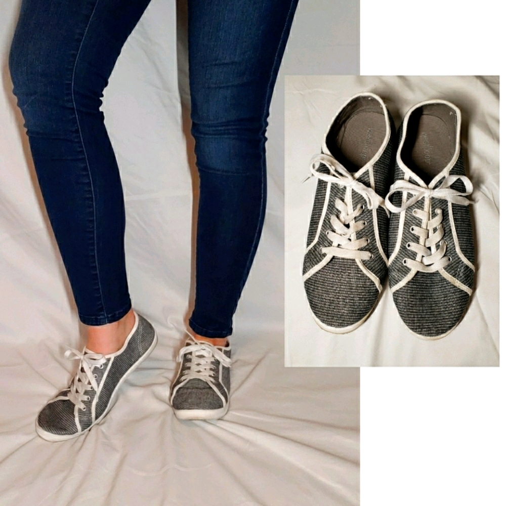 Two-Tone West Loop Striped sneakers (grey)